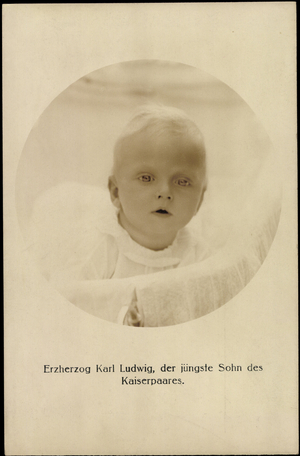 Ak Archduke Karl Ludwig, the youngest son of the imperial couple (b/w photo)