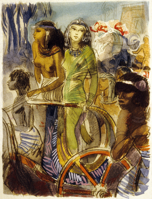 Illustration from 'Le Roman de la Momie' (The Romance of the Mummy) by Theophile Gautier, 1947 (litho)