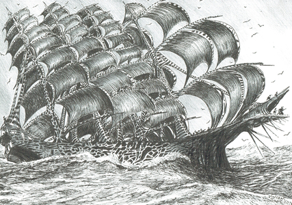 Storm creators Davis Sea, 2018 (ink and pencil on paper)