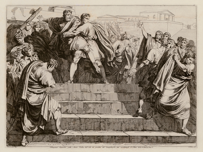 Assassination of Servius Tullius by Tarquinius Superbus (etching)