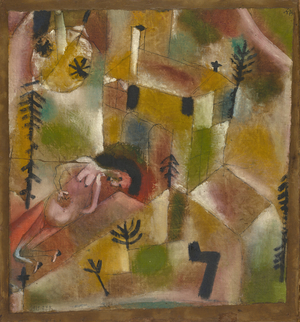Death in the Garden (Legend), 1919 (oil on cotton, on cardboard nailed to wood)