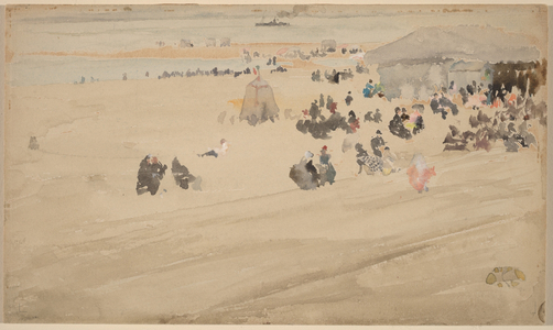 Beach Scene, probably 1885 (watercolour)