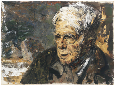 Robert Frost (oil on canvas)