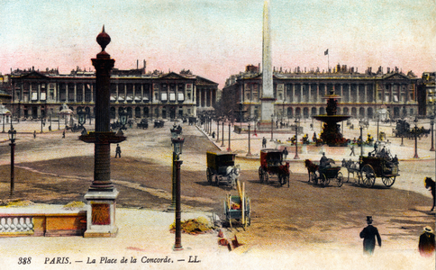 Paris - view of 'La Place de la Concorde', early 20th century (postcard)