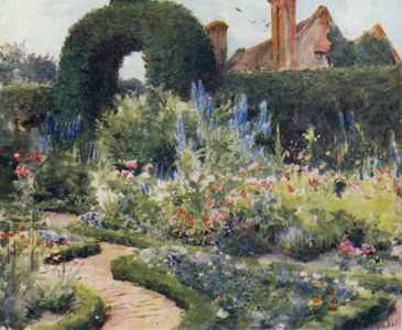 The New Forest: Garden near Brokenhurst (colour litho)