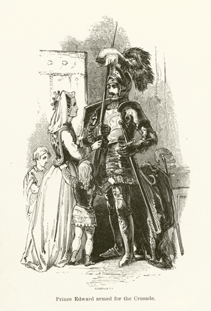 Prince Edward armed for the Crusade (engraving)