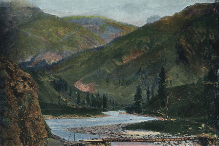 Scene in Kashmir (coloured photo)