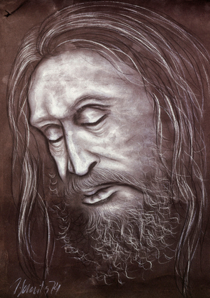 Saint Matthew by Hans Muntz, 20th Century (drawing)