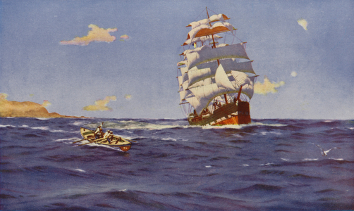 Off Valparaiso (colour litho)