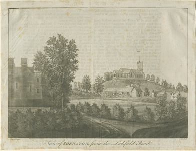 Shenstone Church and Village: aquatint engraving, 1792 (print)