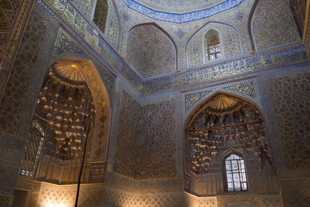 Interior of Gur-i Amir Mausoleum, Samarkand, Uzbekistan (photo)