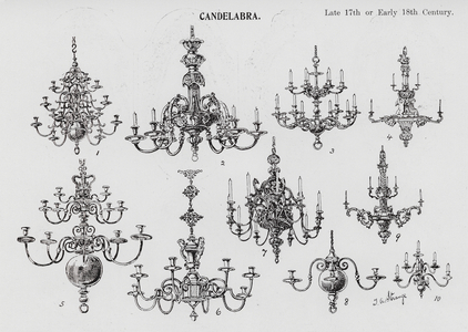 Candelabra, Late 17th or Early 18th Century (litho)