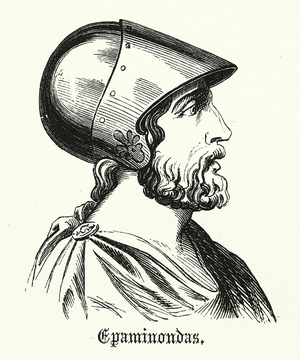 Epamonindas, ancient Greek general and statesman (engraving)
