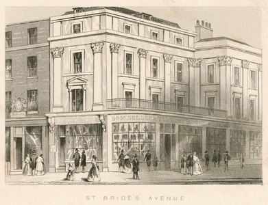 St Bride's Avenue, Fleet Street, London (engraving)