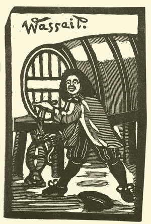 Beer cask (woodcut)