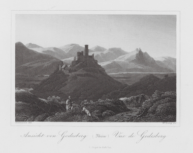 Rein / Rhin / Rhine: Ansicht von Godesberg; Vue de Godesberg (engraving)