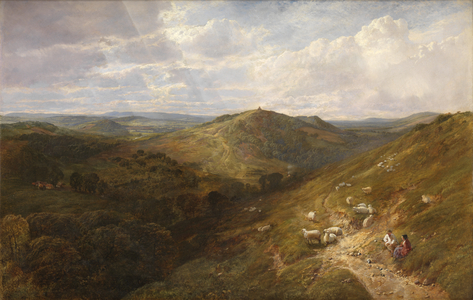 Martyr's Hill, from Newlands Corner, Albury, near Guildford, 1858 (oil on canvas)