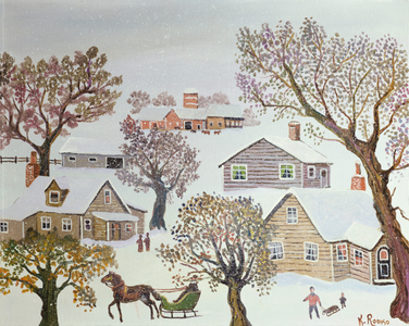 Snow Flurries (oil on canvas)