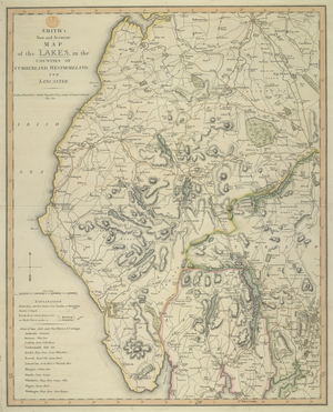 Smith's new and accurate Map of the Lakes in the Counties of Cumberland, Westmorland and Lancaster