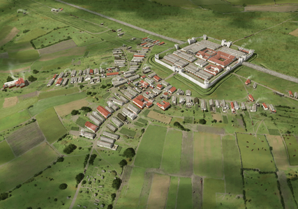 Reconstruction of Benwell fort and vicus in the third century AD, 2015 (digital)