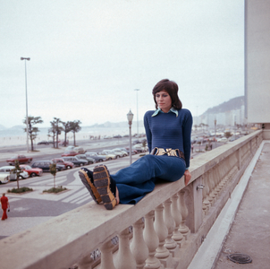 German schlager singer Mary Roos on vacation, circa 1979
