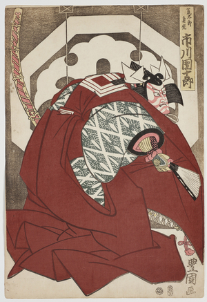 Kabuki Actor, Ichikawa Danjuro VII in Shibaraku role, 1815 (woodblock print)