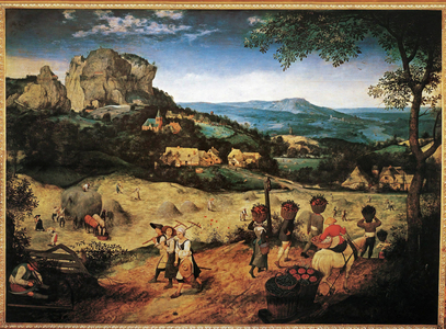 The Hay Harvest from the series of six paintings The Seasons (oil on oakwood)