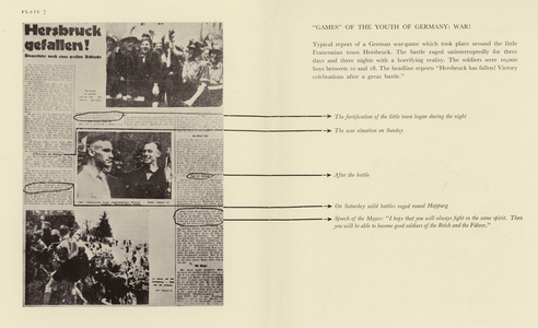 War game enacted by the Hitler Youth (b/w photo)