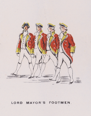 The Lord Mayors Procession (detail) (colour litho)