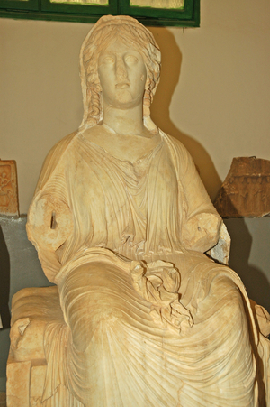 Libya, statue of Seated Demeter