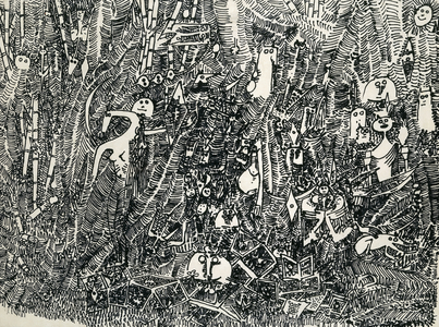 La Selva, 1981 (felt tip and pencil on Japanese paper)
