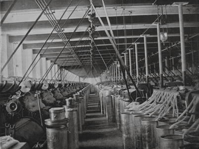 Cotton Mill Interior (b/w photo)