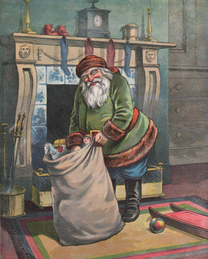 Illustration for The Night Before Christmas (chromolitho)