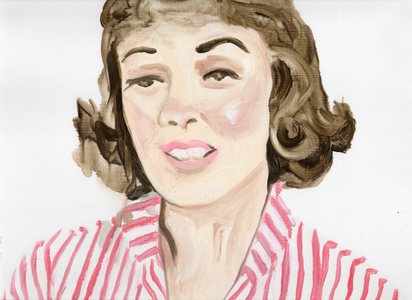 Stars in Stripes (JJ), 2015 (oil on paper) 