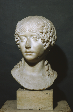 Head of Minatia Polla, Roman relic from the Julio-Claudian Dynasty, Roman Civilisation, 1st century