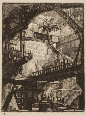 Title Plate, Plate I from Imaginary Prisons, c.1750 (etching on paper)