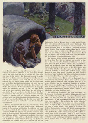 Thor and the giant Skrymir (colour litho)