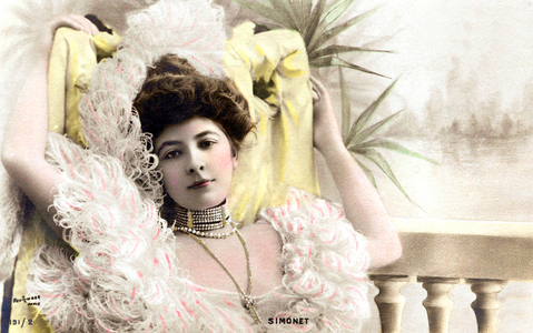 Simonet, comedian in Brussels, Postcard, c. 1900