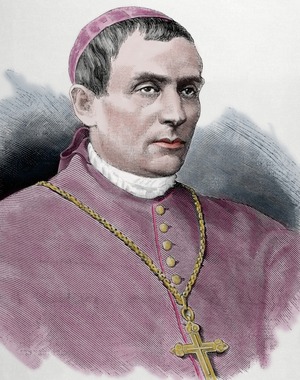 Narciso y Martinez Izquierdo (1831-1886). Spanish prelate and politician. Portrait (colour engraving)