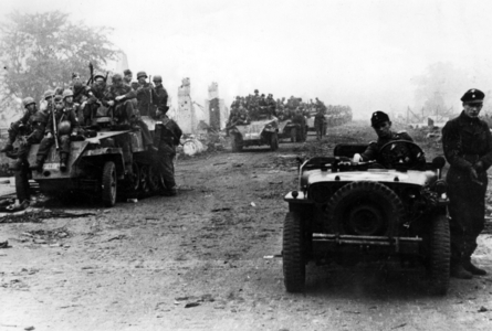 German troops in the Netherlands, 1944 (b/w photo)