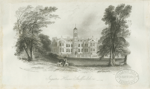 Ingestre Hall: steel engraving, 1 Apr 1841 (print)