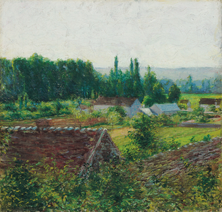 Farmhouses in Giverny, c.1890 (oil on canvas)