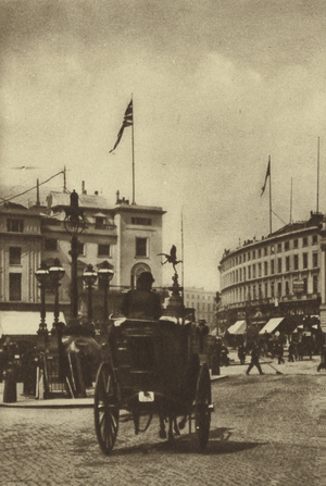 Piccadilly Circus, Westminster, c1880 (b/w photo)