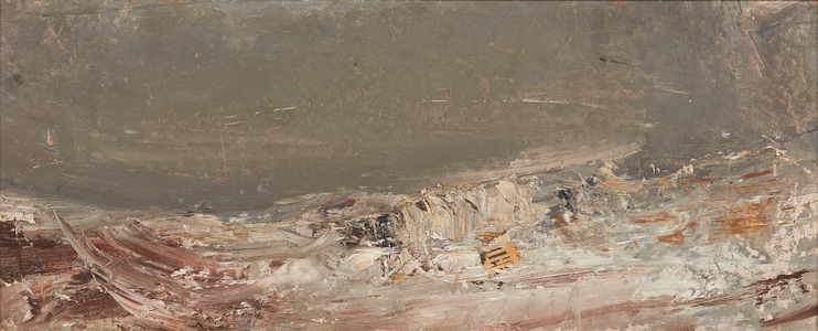 Breaking Waves Catterline (oil on board)