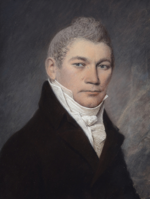 Mr Brown of Philadelphia (pastel on grey paper)