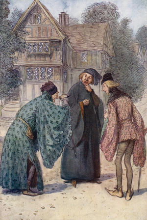 Illustration for The Merry Wives of Windsor (colour litho)