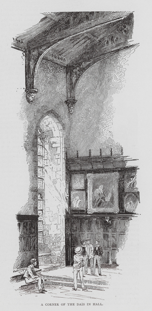 A Corner of the Dais in Hall (engraving)