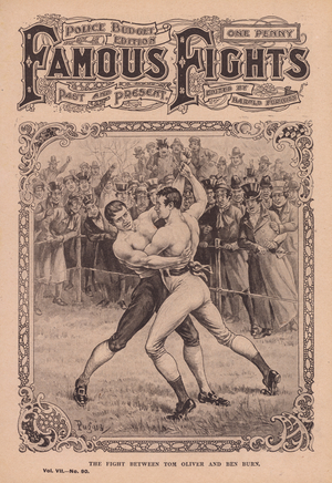The fight between Tom Oliver and Ben Burn (litho)