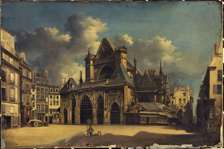 The church of Saint-Germain-l'Auxerrois, circa 1840, present-day 1st arrondissement, between 1835 and 1845 (painting)