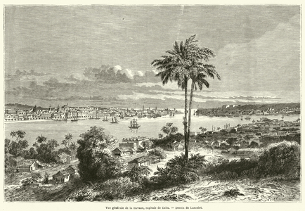 Vue generale de la Havane, capitale de Cuba (engraving)